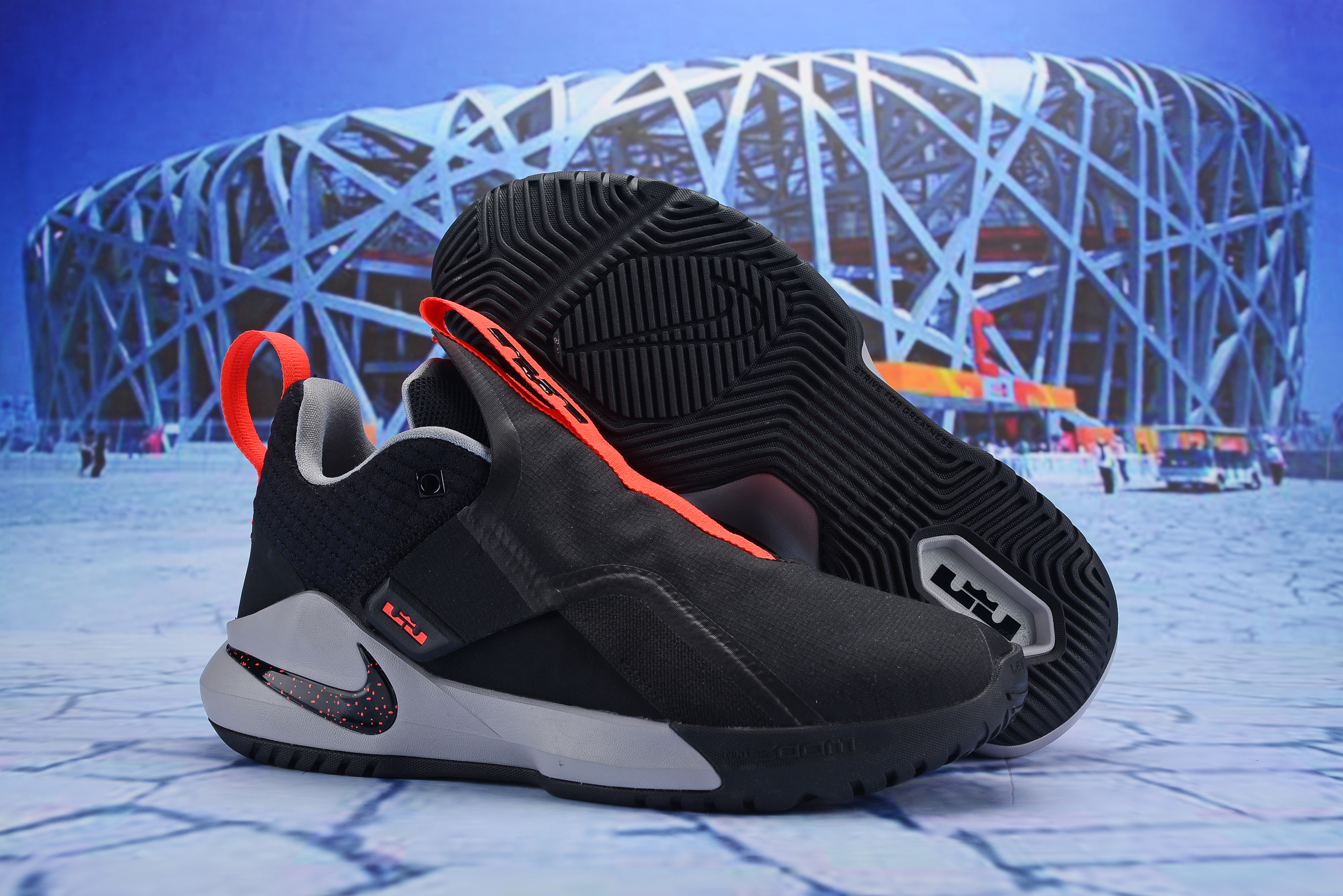 Nike LeBron Ambassador 11 Black Orange Shoes